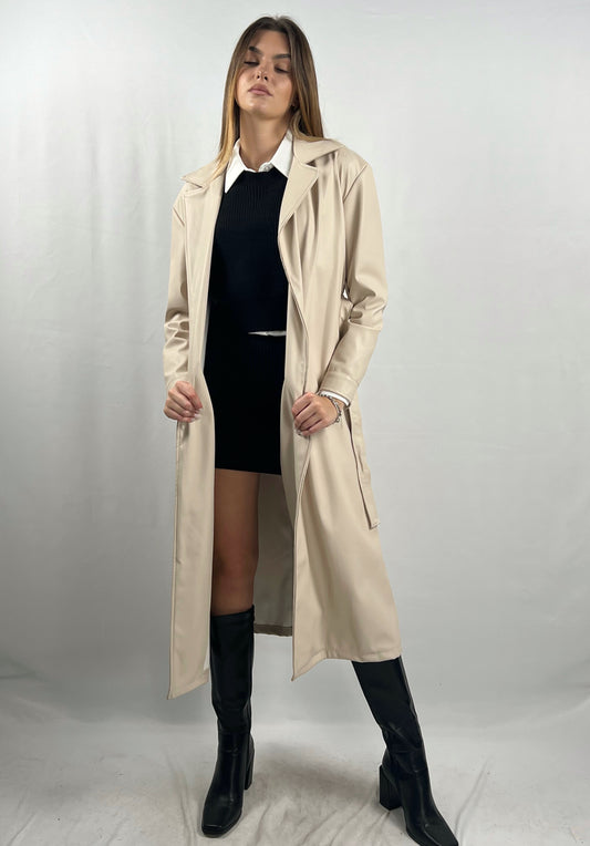 Trench in similpelle donna Regular Fit